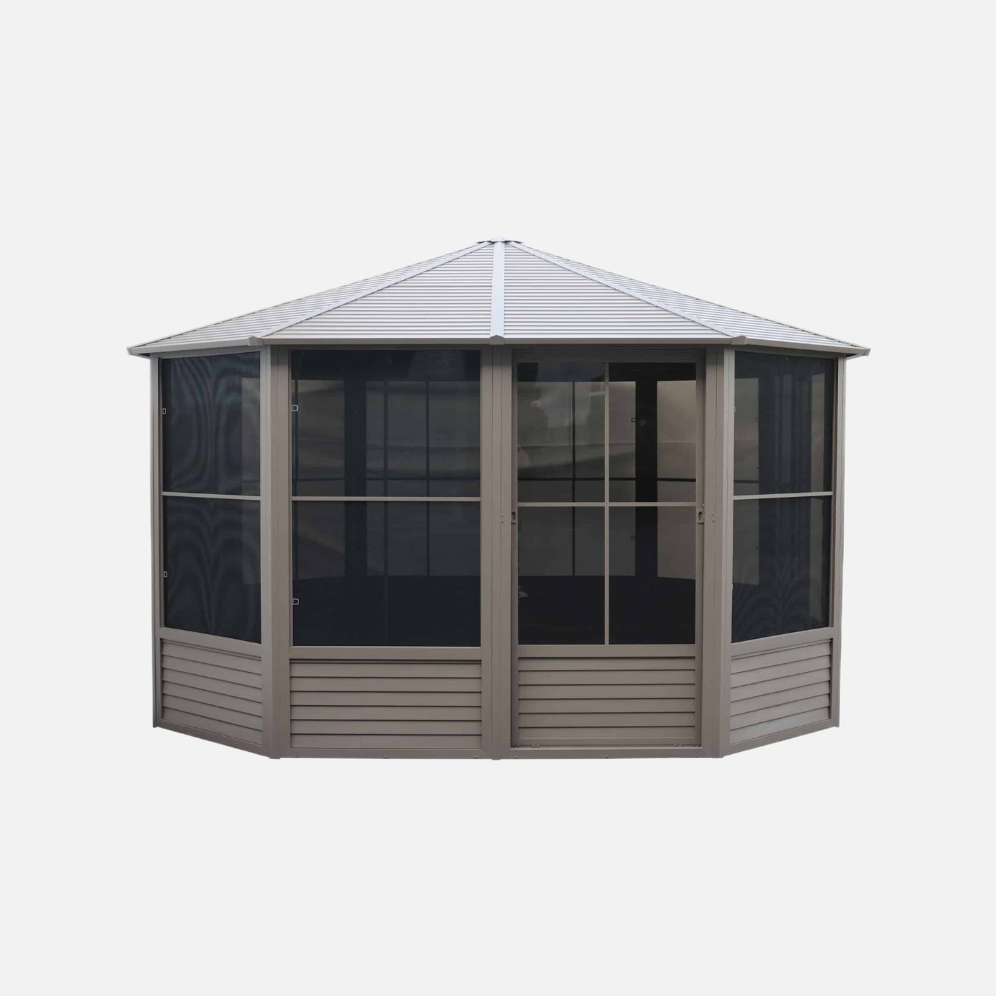 Gazebo penguin florence 12 ft. x 12 ft. metal roof slate