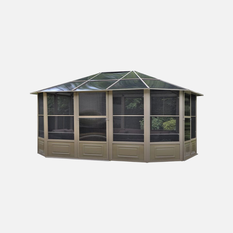 Gazebo penguin florence 12 ft. x 15 ft. polycarbonate roof slate