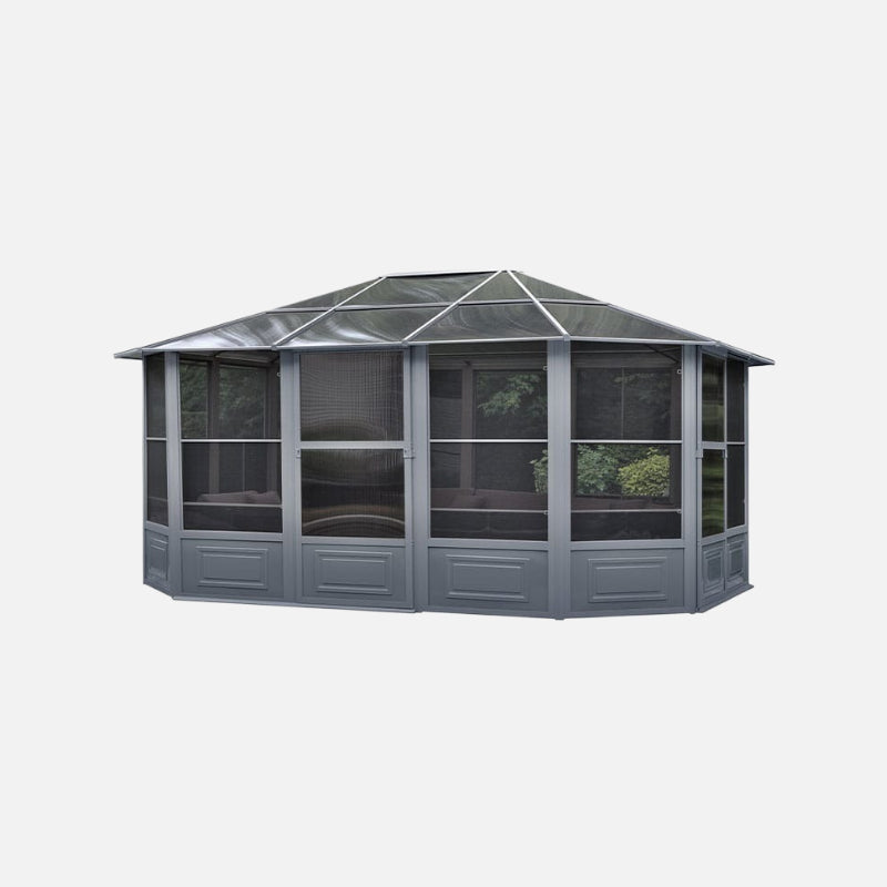 Gazebo penguin florence 12 ft. x 15 ft. polycarbonate roof slate