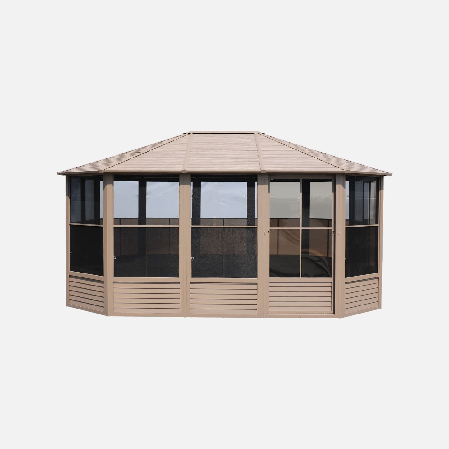 Gazebo penguin florence 12 ft. x 15 ft. metal roof slate