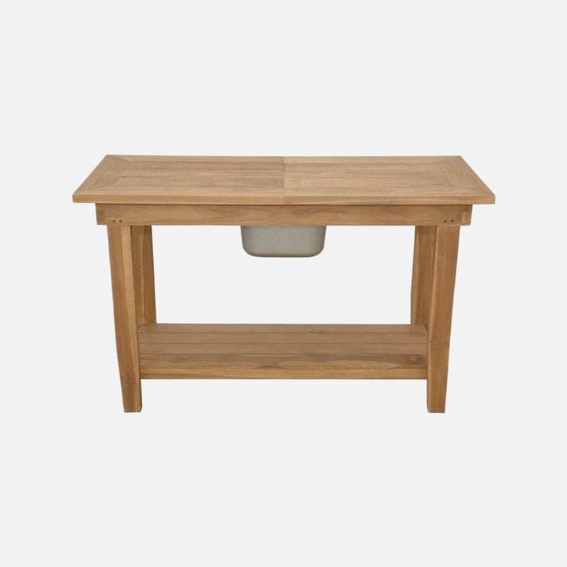 Anderson teak TB-4821 nautilus console table with SS container