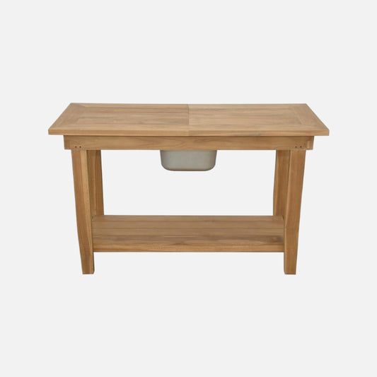 Anderson teak TB-4821 nautilus console table with SS container