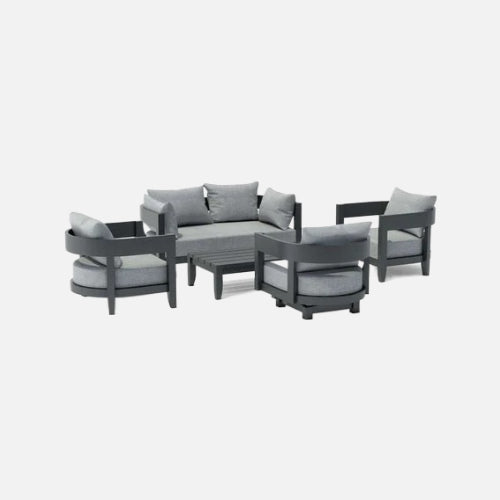 Anderson teak set-173 5-pc coronado aluminum deep seating set