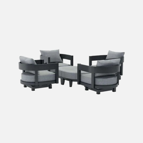 Anderson teak set-174 6-pc coronado aluminum deep seating