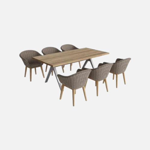 Anderson teak set-39a 7-pc alura padua dining table set