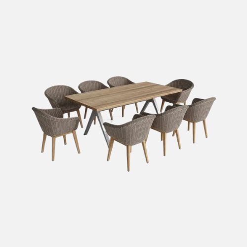 Anderson teak set-39a 9-pc alura padua dining table set