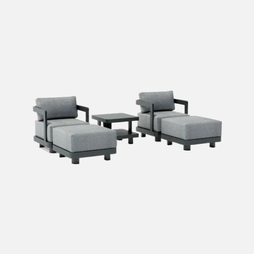 Anderson teak set-905-al 5-pc granada aluminum deep seating set