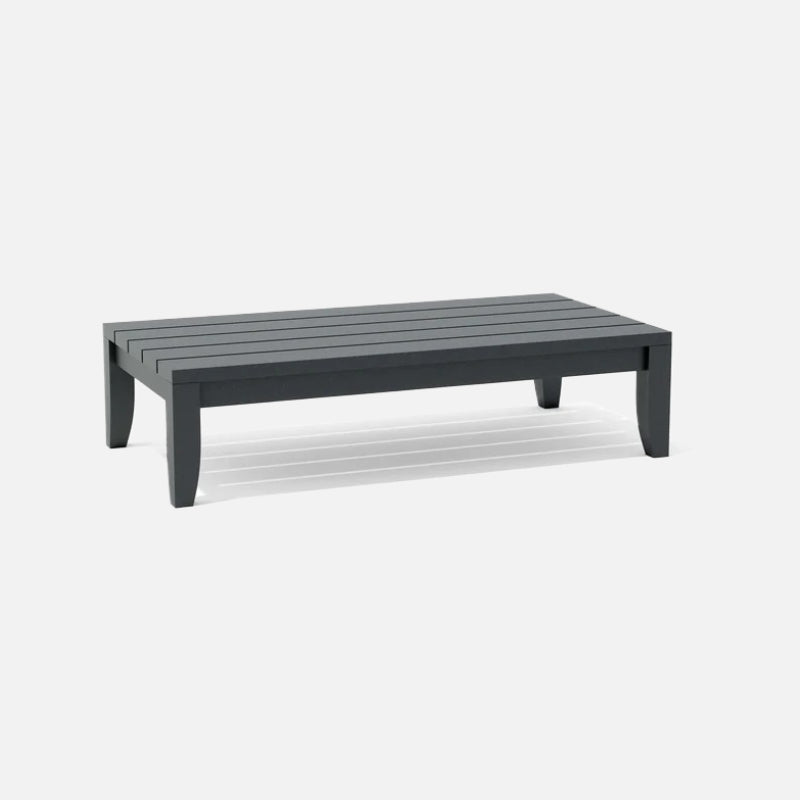 Anderson teak coronado aluminum rectangular coffee table
