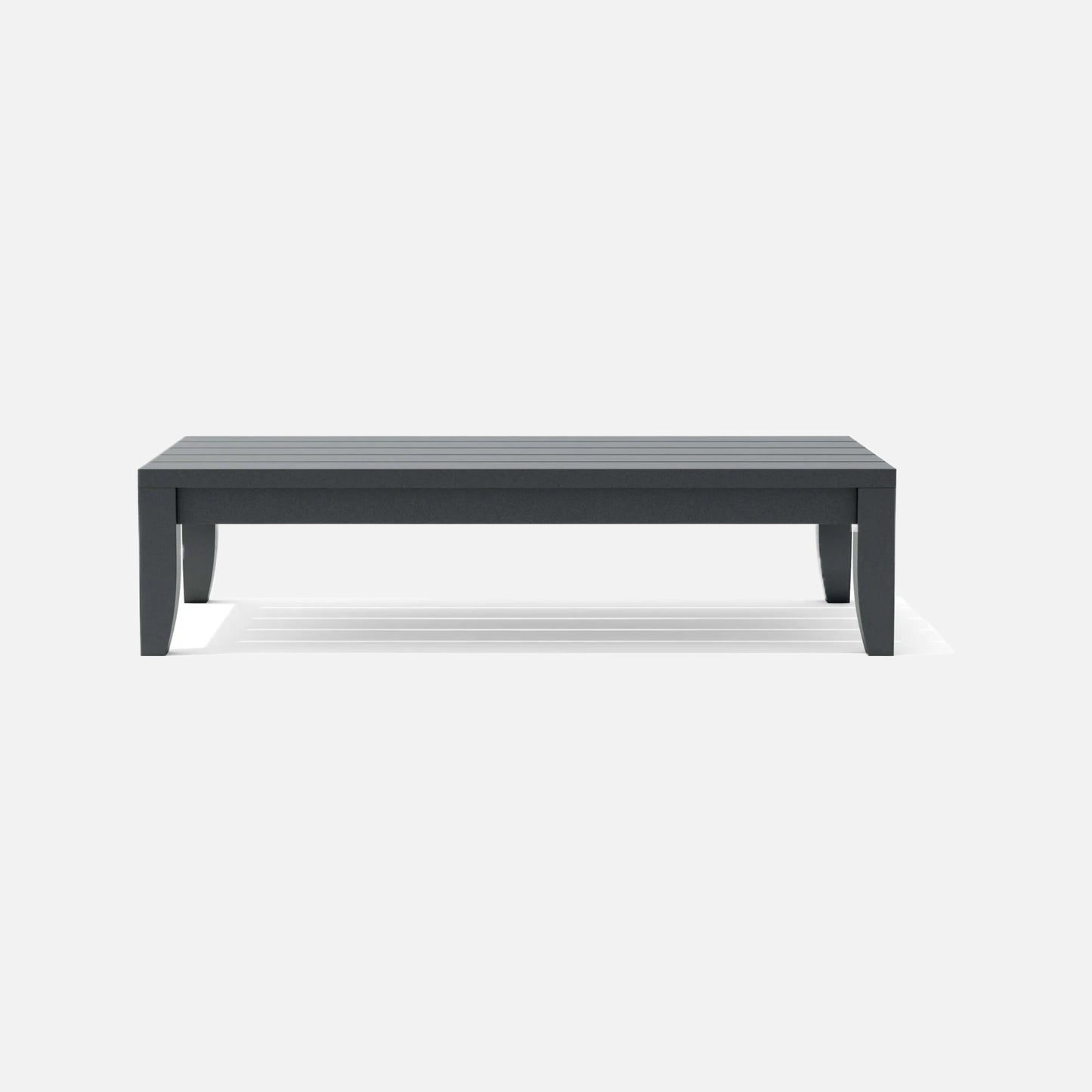 Anderson teak coronado aluminum rectangular coffee table