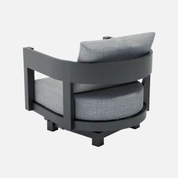 Anderson teak coronado aluminum swivel armchair