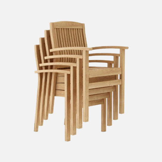 Anderson teak sahara stacking armchair set of 4