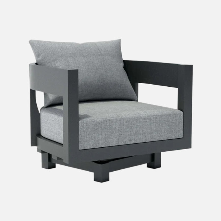 Anderson teak coronado aluminum swivel armchair