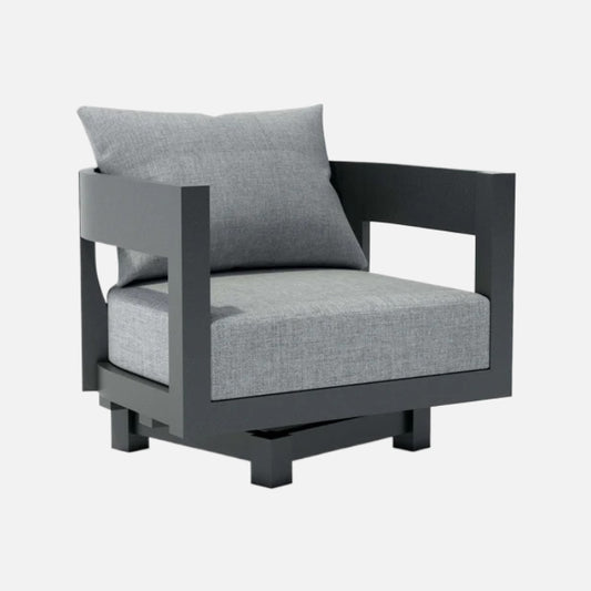 Anderson teak coronado aluminum swivel armchair