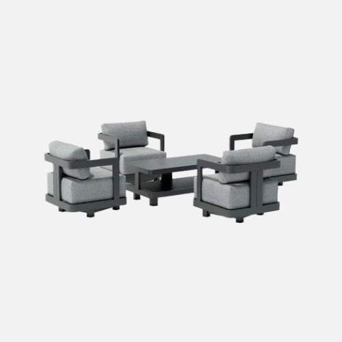 Anderson teak set-904-al 5-pc granada aluminum deep seating