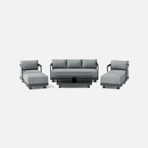 Anderson teak SET-903-AL 6-pc Granada Aluminum Deep Seating