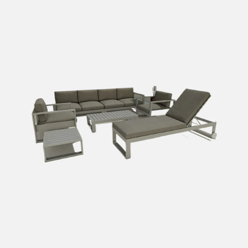 Anderson teak set-5004 lucca 7-pc deep seating lounger set