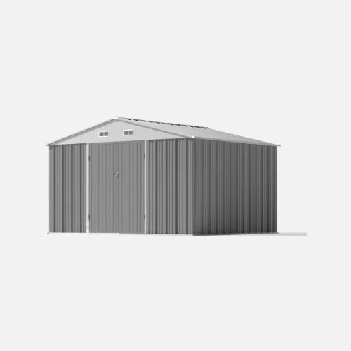 Patiowell 10x8 metal shed pro with an optional floor base