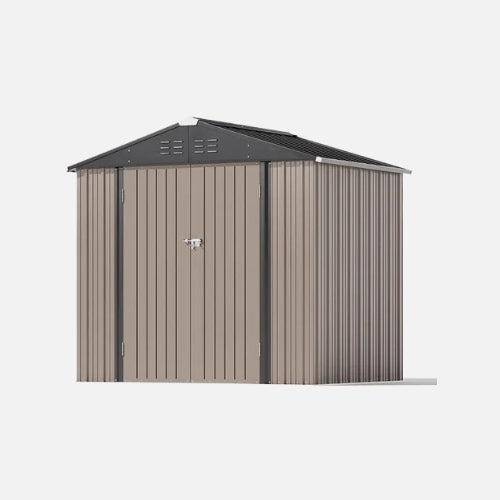 Patiowell 8x6 metal shed pro with peak roof