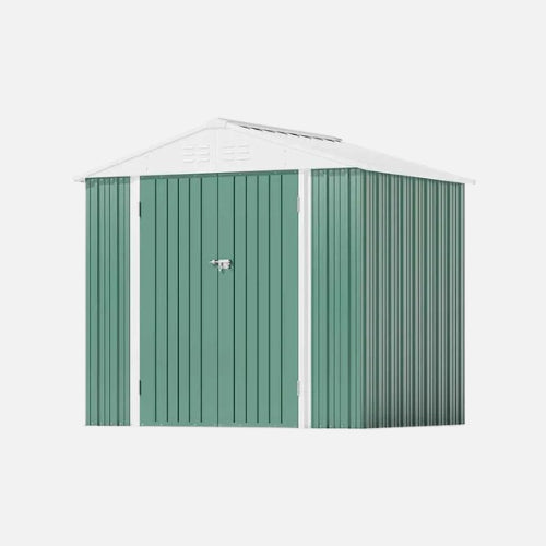 Patiowell 8x6 metal shed pro with peak roof