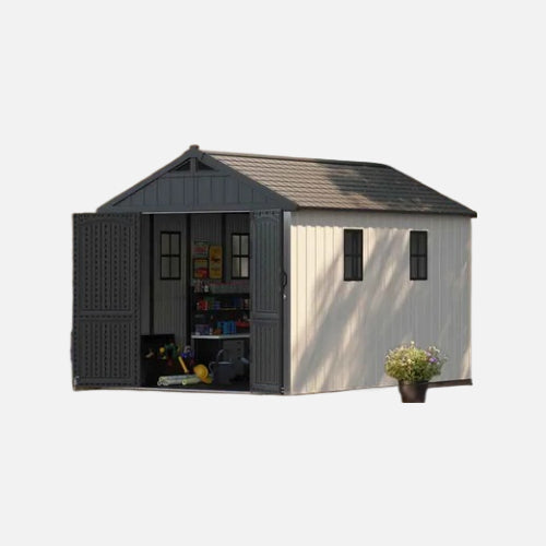 Patiowell kick-it 8x12 plastic shed pro